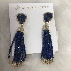 Kendra Scott Lapis Blossom Tassel Earrings